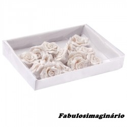 Aplique Mini Rosas Branco