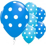 Balões Azuis com Bolas Brancas