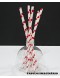 Palhinhas Branco Bolas Vermelho