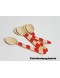 Colher Madeira Riscas Vermelho