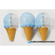 Mini Gelado Acrílico  Azul