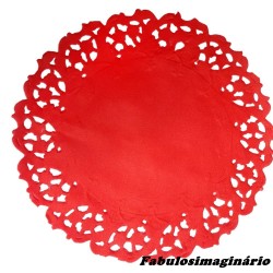 Doilie Renda Vermelho