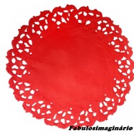 Doilie Renda Vermelho 11cm