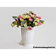 Cachepot Floral Branco