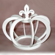 Coroa Decorativa 3D  Branco