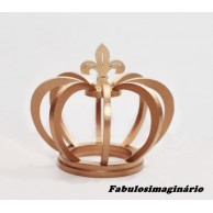 Coroa Decorativa 3D Dourado