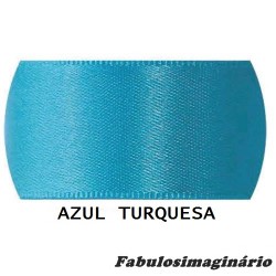 Fita Cetim Azul  Turquesa 15mm