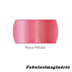 Fita Cetim Rosa Pétala 10mm