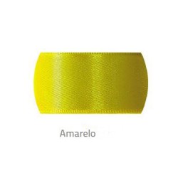 Fita Cetim Amarelo Vivo 10mm