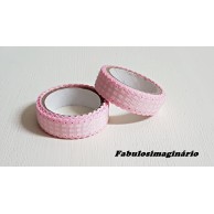 Washi Tape Quadradinhos Rosa