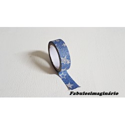 Washi Tape Glitter Estrelas Azul