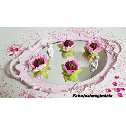 Bandeja Decor Oval Rosa