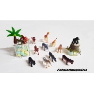 Conjunto Mini Animais da Selva