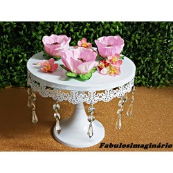 Cake Stand Decor Branco com Pinjentes