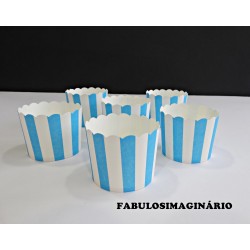 Forma Taça Riscas Direitas  Azul