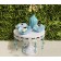 Cake Stand Decor Branco com Pinjentes Azuis