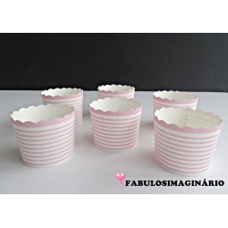 Forma Taça Risquinhas Rosa