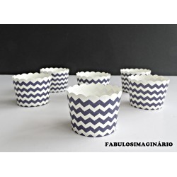 Mini Forma Taça Ondas Azul Escuro