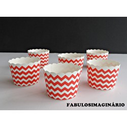 Mini Forma Taça Ondas Vermelho