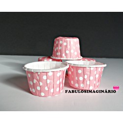 Mini Forminha Bolinhas Rosa