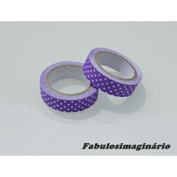 Washi Tape Bolinhas Malva