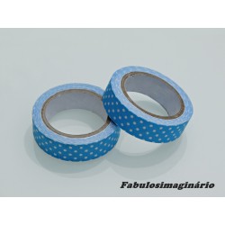 Washi Tape Bolinhas Turquesa