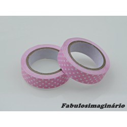 Washi Tape Bolinhas Rosa