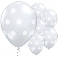 Balões Transparentes Com Bolas Brancas