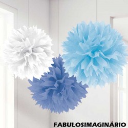 Pompons Mix Azul