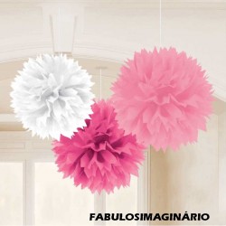 Pompons Mix Rosa