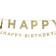 Banner Happy Birthday Dourado Glitter