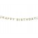 Banner Happy Birthday Dourado Glitter